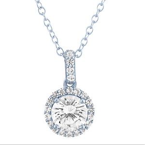 BUNDLE & SAVE! STYLISH JEWELRY, NWT! STERLING SILVER /WHITE SAPPHIRE NECKLACE!!!